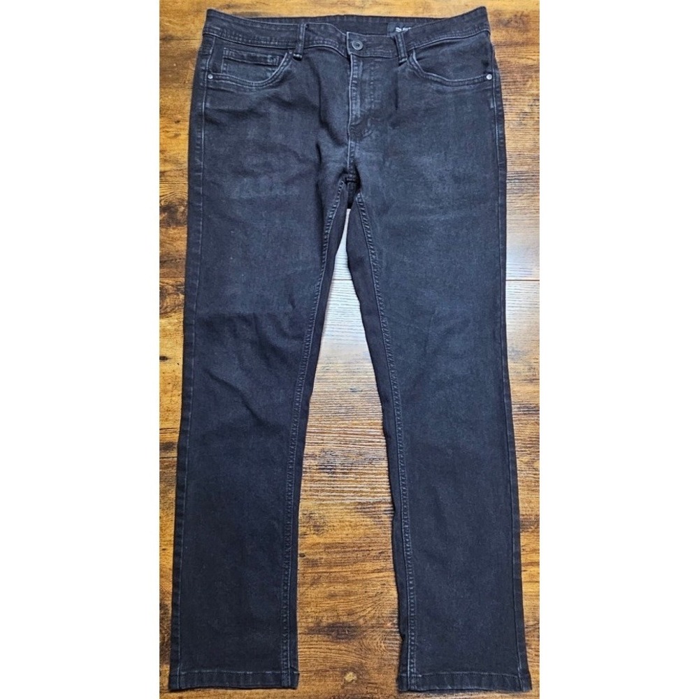 The Perfect Jean NYC Skinny Fit Jeans Men's 36x30 Black Wash Stretch Denim